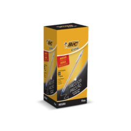 Bolígrafo BIC cristal fina negro x 50u