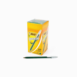 Bolígrafo BIC opaco verde x 50u