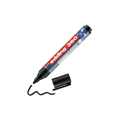 Marcador EDDING 360 NEGRO para pizarra