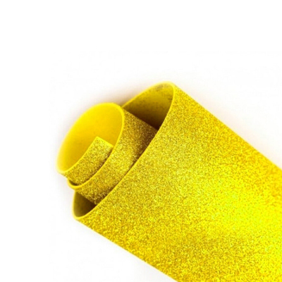 Goma eva con glitter AMARILLO