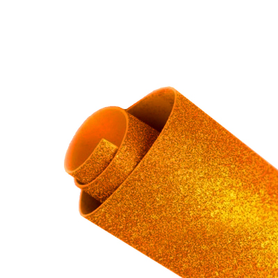 Goma eva con glitter NARANJA