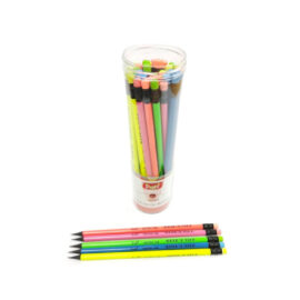 Lápiz de grafito HB TRABI x 36u en neón