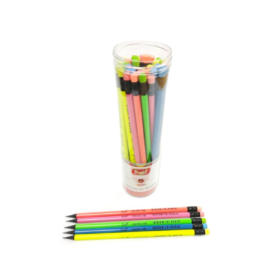 Lápiz de grafito HB TRABI x 36u en neón