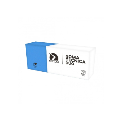 Goma de borrar técnica duo, azul/blanca EZCO