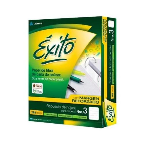 Repuesto Éxito reforzado N°3 x 288 hjs rayadas