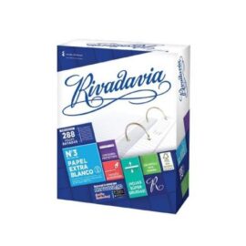 Repuesto Rivadavia N°3 extra blanco x 288 hjs cuadriculadas
