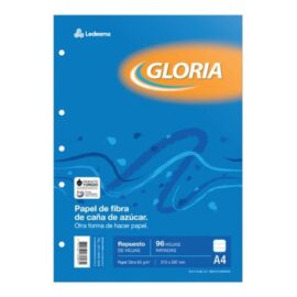 Repuesto Gloria A4 x 96 hjs cuadriculadas