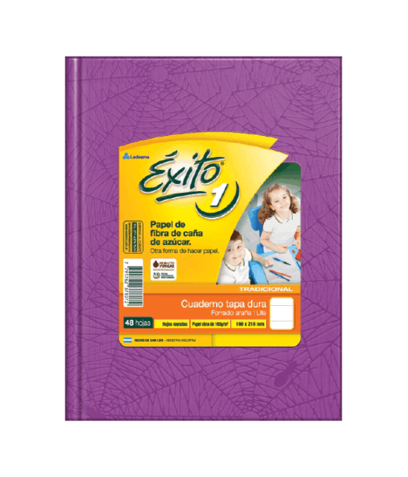 Cuaderno Éxito E1 TD - 16x21 lila 48 hjs rayadas