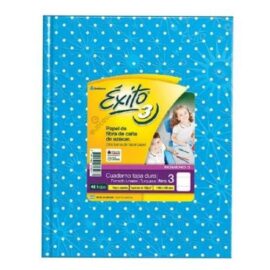 Cuaderno Éxito E3 TD - 19x24 turquesa con lunares 48 hjs rayadas