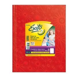 Cuaderno Éxito E3 TD - 19x24 rojo 100 hjs cuadriculadas