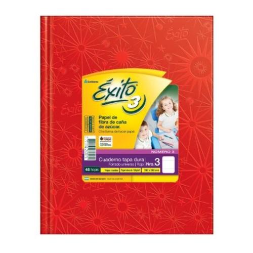 Cuaderno Éxito E3 TD - 19x24 rojo 100 hjs rayadas