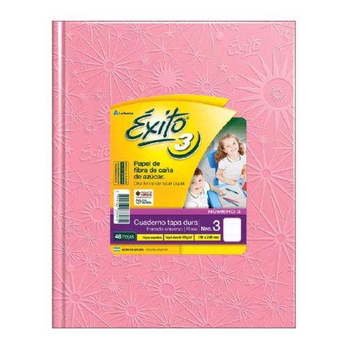 Cuaderno Éxito E3 TD - 19x24 rosa 100 hjs rayadas