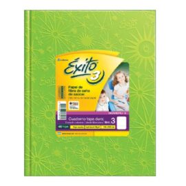 Cuaderno Éxito E3 TD - 19x24 verde manzana 100 hjs cuadriculadas