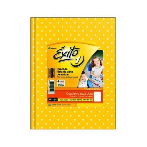 Cuaderno Éxito E1 TD - 16x21 amarillo con lunares 48 hjs rayadas