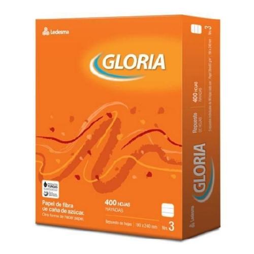 Repuesto Gloria N°3 x 400 hjs cuadriculadas